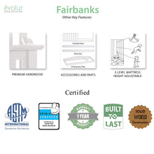 Load image into Gallery viewer, Evolur Fairbanks 5-in-1 Convertible Crib