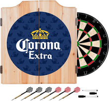 Load image into Gallery viewer, Trademark Gameroom Corona Extra Dart Board Set with Cabinet - Griffin - by Corona