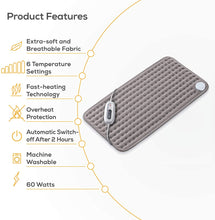 Load image into Gallery viewer, Beurer Large Ultra-Soft Heating pad, Fast-Heating, for Neck, Elbow, Knee, Shoulder, Cramps and Back Pain Relief, 6 Temperature Settings, Machine Washable, auto Shut-Off, overheat Protection | UHP26