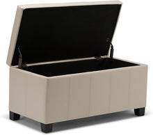 Load image into Gallery viewer, SIMPLIHOME Simpli Home Dover 36 inch Wide Contemporary Rectangle Storage Ottoman Bench