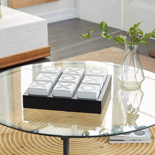 Load image into Gallery viewer, Deco 79 Wood Tic Tac Toe Game, Black/White, 2&quot; x 14&quot;