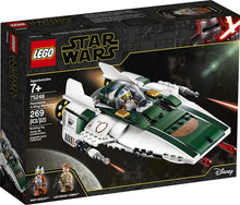 Load image into Gallery viewer, LEGO Star Wars: The Rise of Skywalker Resistance A Wing Starfighter 75248 Advanced Collectible Starship Model Building Kit (269 Pieces)