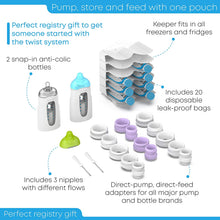 Load image into Gallery viewer, Kiinde Twist Universal Direct-Pump Feeding System Starter Kit for Leak-Free and Transfer-Free Breastmilk Collection, Freezing, Heating and Feeding, New Mom Gift