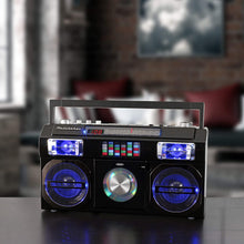 Load image into Gallery viewer, Studebaker SB2149S Master Blaster Bluetooth Boombox with 3 Way Power, AM/FM Radio, USB Port, CD Player with MP3 Playback, LED EQ and 10 Watts RMS Power