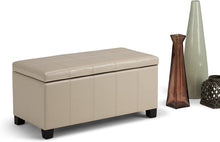 Load image into Gallery viewer, SIMPLIHOME Simpli Home Dover 36 inch Wide Contemporary Rectangle Storage Ottoman Bench