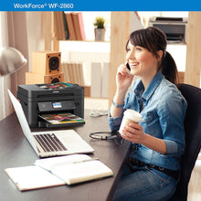 Load image into Gallery viewer, Epson Workforce WF-2860 All-in-One Wireless Color Printer with Scanner, Copier, Fax, Ethernet, Wi-Fi Direct and NFC, Amazon Dash Replenishment Enabled
