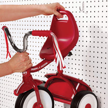 Load image into Gallery viewer, Radio Flyer 411S Kids Toddler Readily Assembled Adjustable Beginner Trike Tricycle Bike with Storage Bin and Handle Streamers, Red