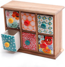 Load image into Gallery viewer, The Pioneer Woman Flea Market 6-Drawer Spice/Tea Box (1)