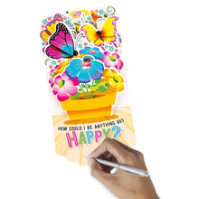 Load image into Gallery viewer, Hallmark Mother&#39;s Day Card with Song for Mom (Pot of Butterflies Pop-Up, Plays Happy by Pharrell Williams)
