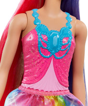 Load image into Gallery viewer, Barbie Dreamtopia Princess Doll (11.5-inch) with Extra-Long Two-Tone Fantasy Hair, Hairbrush, Tiaras and Styling Accessories, Gift for 3 to 7 Year Olds