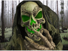 Load image into Gallery viewer, Haunted Hill Farm HHSKEL-2FLS Life-Size Animated Talking Skeleton Prop w/Moving Mouth, Battery-Operated Indoor/Outdoor Halloween Decoration, Color 1