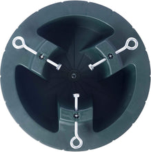 Load image into Gallery viewer, Gardenised Green Plastic Christmas Tree Stand with Screw Fastener