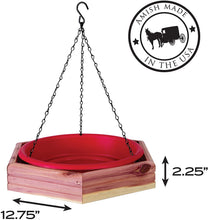 Load image into Gallery viewer, Pennington 100509196 Cedar Hanging 2 in 1 Bird Bath &amp; Feeder, 4 LBS