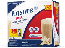Load image into Gallery viewer, Ensure Plus Nutrition Shake, Vanilla, 8-Ounce, 16 Count