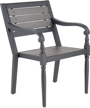 Load image into Gallery viewer, Numark Weather-Resistant Woodgrain Styled 3-Piece Metal Patio Furniture Bistro Table Set