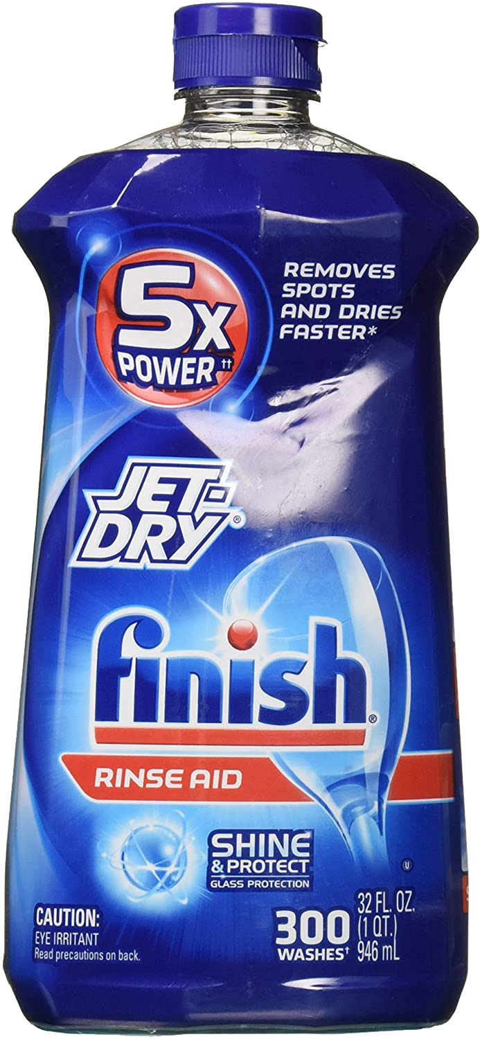 Finish Jet-Dry Rinse Aid, 32oz, Dishwasher Rinse Agent & Drying Agent