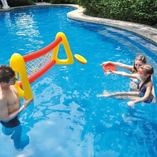Load image into Gallery viewer, 51&quot; Red and Yellow Inflatable Swimming Pool Frisbee Game Set