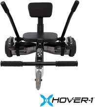 Load image into Gallery viewer, Hover-1 Chrome Electric Hoverboard Scooter and Go-Kart Attachment Combo (2 piece set), Black, One Size