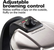 Load image into Gallery viewer, Hamilton Beach Flip Belgian Waffle Maker with Non-Stick Copper Ceramic Removable Plates