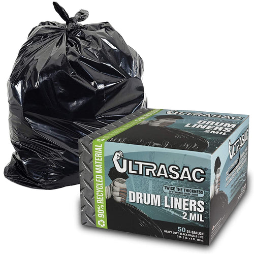 Garbage Bag Drum Liners for Outdoor, Lawn, Leaf, Yard, Contractors Industrial