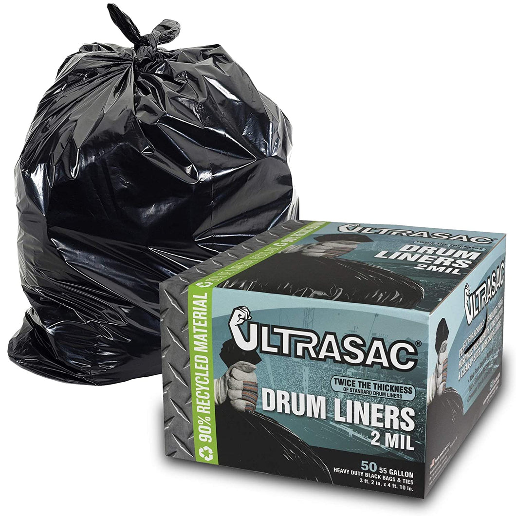 Garbage Bag Drum Liners for Outdoor, Lawn, Leaf, Yard, Contractors Industrial