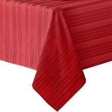 Load image into Gallery viewer, Newbridge Christmas Satin Stripe No-Iron Soil Resistant Fabric Holiday Tablecloths