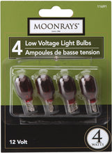 Load image into Gallery viewer, Moonrays 11691 4-Watt Wedge Base Light Bulbs, Red