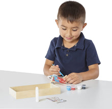 Load image into Gallery viewer, Melissa &amp; Doug Decorate-Your-Own Wooden Craft Kits Set - Plane, Train, and Race Car