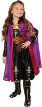 Load image into Gallery viewer, Disney Frozen 2 Anna Adventure Girls Role-Play Dress with Rich Violet Travel Cape, Featuring Intricate Belt Design &amp; Artistic Dress Trim - Fits Sizes 4-6X, For Ages 3+