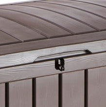 Load image into Gallery viewer, KETER Glenwood Plastic Deck Storage Container Box Outdoor Patio Furniture 101 Gal, Brown