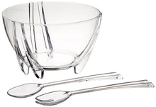 Load image into Gallery viewer, Prodyne Acrylic Salad Bowl with Servers, Clear