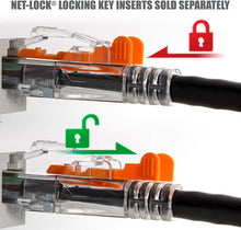 Load image into Gallery viewer, NTW NL-U6K-001OR Lockable CAT6 Patented Net-Lock Patch Cord, Snagless