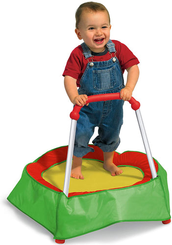 Diggin Hop Mini Toddler Trampoline with Handle. Baby Indoor Jumping Toy