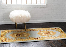 Load image into Gallery viewer, Unique Loom Versailles Collection Traditional Classic Light Blue Runner Rug (2' 2 x 6' 0)