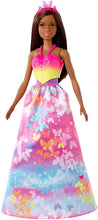 Load image into Gallery viewer, Barbie Dreamtopia Dress Up Doll Gift Set, approx. 12-inch, Brunette with 3 Fashions