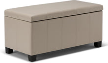 Load image into Gallery viewer, SIMPLIHOME Simpli Home Dover 36 inch Wide Contemporary Rectangle Storage Ottoman Bench