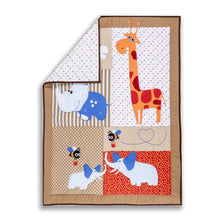 Load image into Gallery viewer, Dream On Me 3 Piece Reversible Portable Crib Set, Jungle Babies