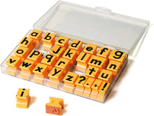 Load image into Gallery viewer, Educational Insights Alphabet Rubber Stamps - Lowercase 5/8&quot;, Set of 26 Letters and 4 Punctuation Marks: Perfect for Homeschool &amp; Classroom, Ages 4+