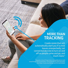 Load image into Gallery viewer, Samsung SmartThings Tracker [SM-V110AZWAATT] Live GPS-Enabled Tracking via Nationwide LTE-M Networks | Use for Kids, Cars, Keys, Pets Wallets, Luggage, and More - Small, White