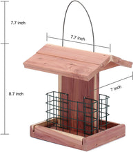 Load image into Gallery viewer, Worth Garden Cedar Bird Feeder with Double Suet Holder