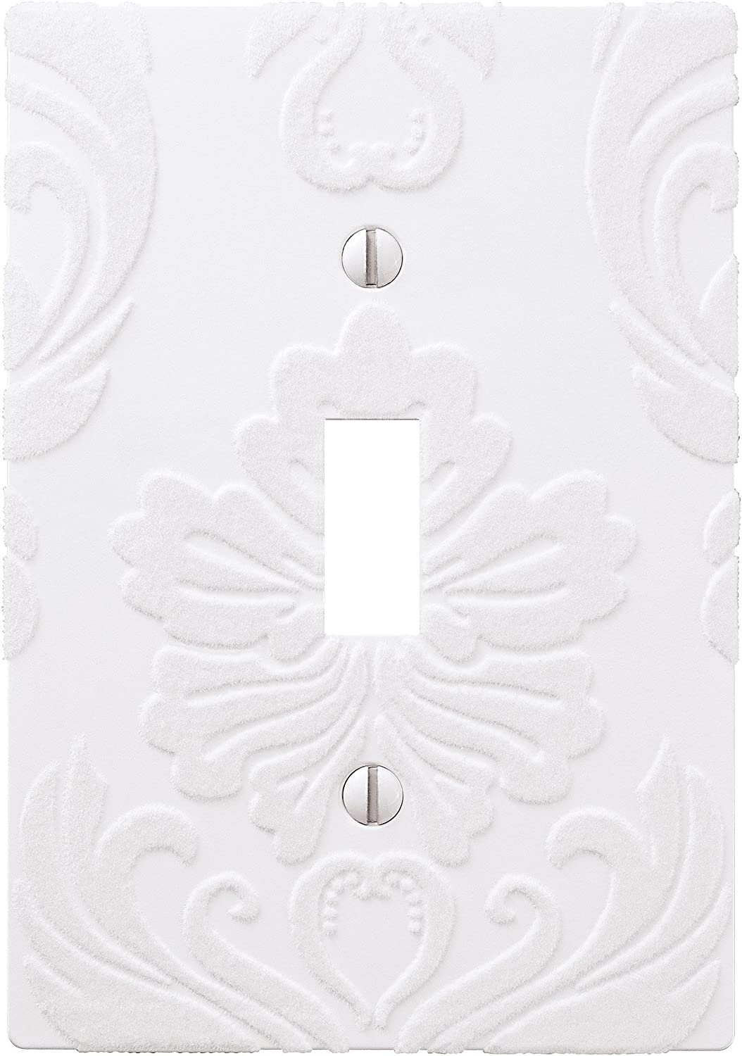 AmerTac 40DBK 1 Duplex Velvet Flocked Damask Wallplate, Black
