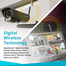 Load image into Gallery viewer, Defender PHOENIXM2 Wireless Outdoor Security Camera System with a 7&quot; High Resolution Monitor, Two Night Vision Cameras, Two Way Communication and SD Card Recording, Plug and Play