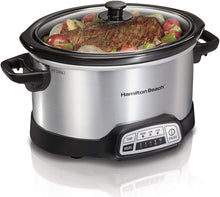 Load image into Gallery viewer, Hamilton Beach Programmable 5 Quart Slow Cooker (33453), Black