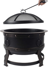 Load image into Gallery viewer, Pleasant Hearth OFW307R Killian fire Pit, Rubbed Bronze