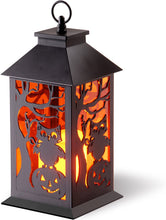 Load image into Gallery viewer, National Tree Company Company Halloween Décor Includes LED Candle Owl and Pumpkin Lantern-12 Inch, 12 Inch