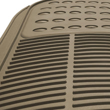 Load image into Gallery viewer, FH Group F11305BEIGE Tan All Weather Floor Mat, 4 Piece (Full Set Trimmable Heavy Duty)