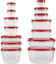 Load image into Gallery viewer, Rubbermaid Easy Find Lids Food Storage Containers, Racer Red, 28-Piece Set