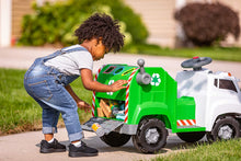 Load image into Gallery viewer, Kid Trax Real Rigs Toddler Recycling Truck Interactive Ride On Toy, Kids Ages 1.5-4 Years, 6 Volt Battery and Charger, Sound Effects, 9 Recycling Accessories Included (KT1535TG) , Green