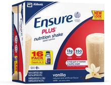 Load image into Gallery viewer, Ensure Plus Nutrition Shake, Vanilla, 8-Ounce, 16 Count