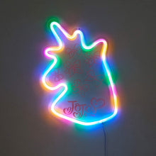 Load image into Gallery viewer, Nickelodeon JoJo Siwa Neon Light Unicorn Wall Art, Multi